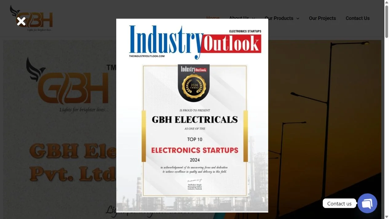 GBH Electricals website preview
