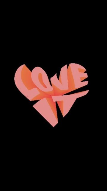 Expressive Love Lettering design artwork