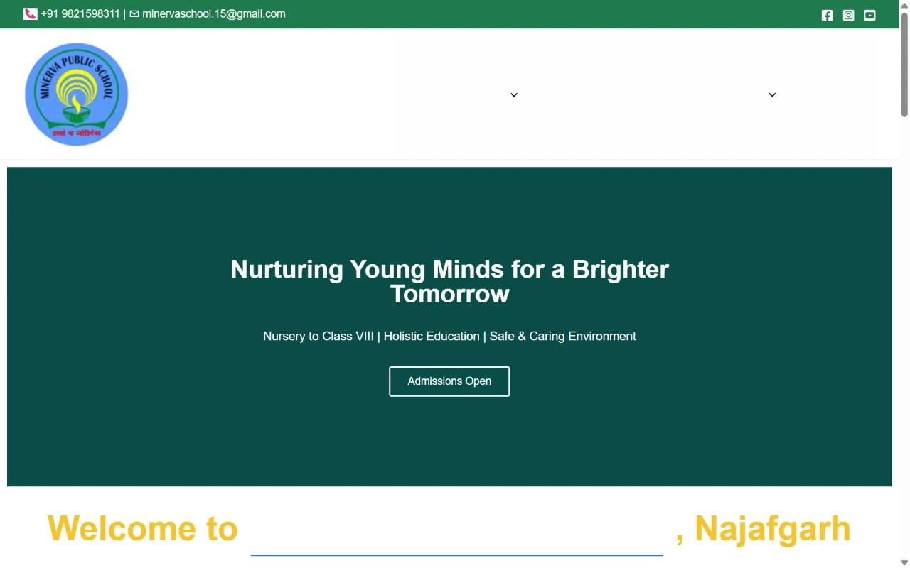 Minerva Academy website preview