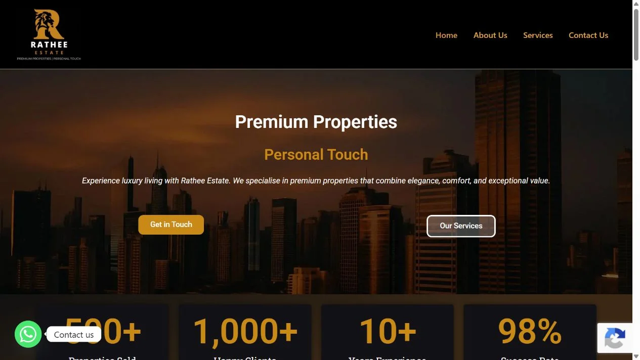 Rathee Estate website preview
