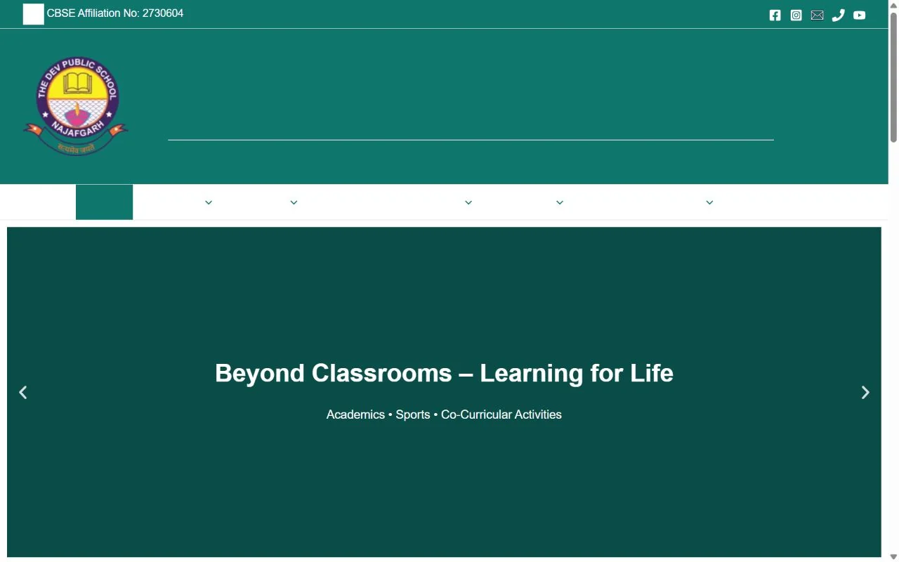 The Dev Public School website preview